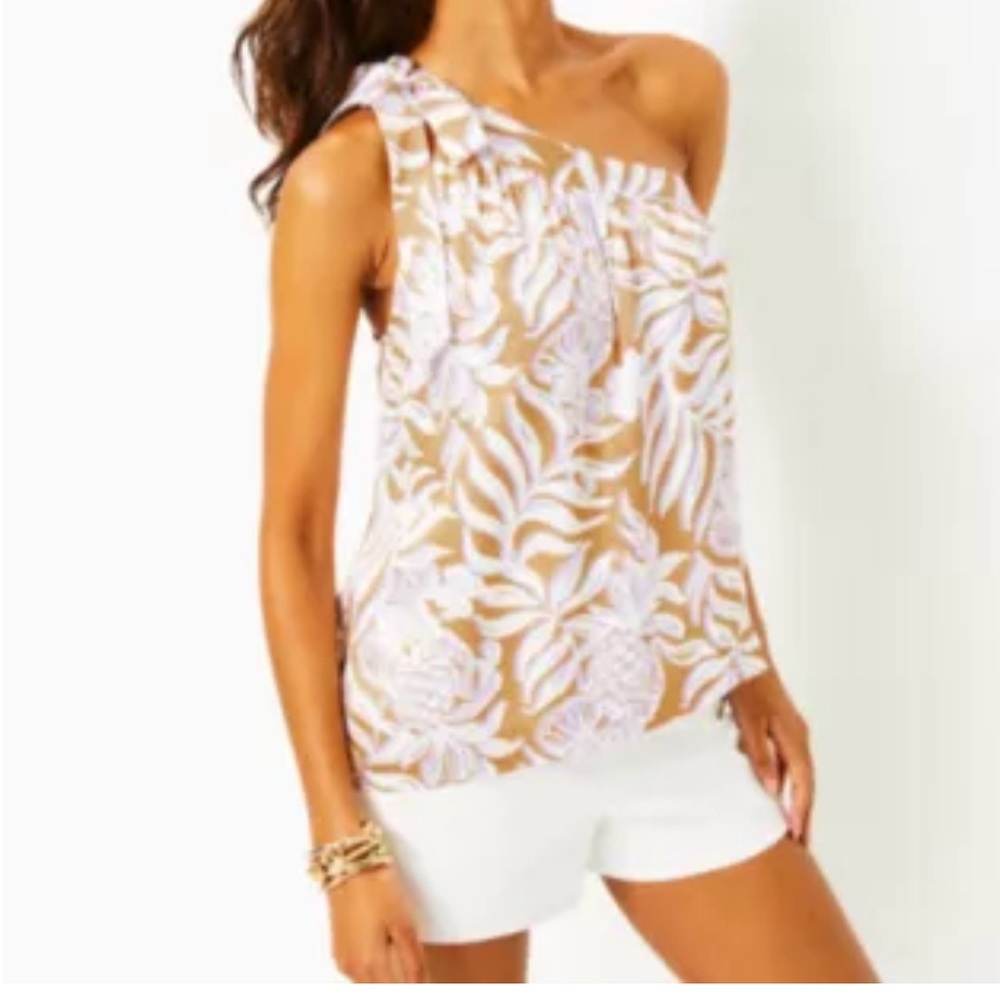 Lilly Pulitzer “Bexler One-Shoulder Top”